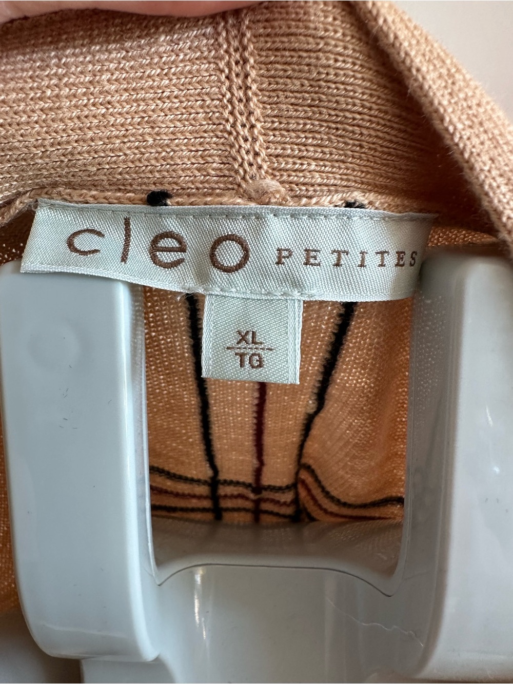 cleo Tan Plaid V-Neck Button Cardigan - Picture 4 of 8